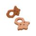 Wendysun 2pcs Lovely Cartoon Wood Teether Pure Natural Animal Octopus Shape Baby Teething Nursing Beech Teether Baby DIY Pendant Toy (2pcs)