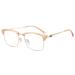 Blue Light Blocking Eyeglasses Reading Glasses Fashion Computer Readers Anti Eye Strain Flat Light Mirror +0.50 Tea-golden