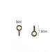 IdealSV 1000 Pcs Small Bronze Eye Screws for Jewelry Making - 10x5mm Craft Eyelets Pins - Buy Online on GoSupps.com