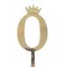 Gold Acrylic Number 0 Zero Birthday Cake Topper - Celebrate with Sparkling Elegance - Available in Gold or Silver