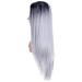 YUNSI Ombre Grey Wigs for Women | 30-Inch Natural Straight Synthetic Hair | Heat Safe Non-Lace Front Wig - Buy Online on GoSupps.com