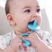Mombella Elephant Baby Teether for Babies 3-12 Months with Clip | Silicone Teething Toy for 3-6 Month Old | Chew Toy for 6-9 Month Olds | Soothes Sore Gums | Newborn Baby Gift - Blue - Buy Online on GoSupps.com