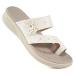 Ecetana Womens Slide Sandals with Arch Support Comfort Orthopedic Sandals Summer Lightweight Orthotic Slip on Bunion Sandals Shoes Toe Ring Walking Flip Fliops 9 White