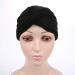 YFJH Chemo Sleep Turban Headwear Scarf Beanie Cap Hat for Cancer Patient Hair Loss - Black - Buy Online on GoSupps.com