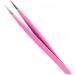 Professional Pointed Tweezers for Facial Hair - Stainless Steel Precision Tweezers for Women & Men - Ideal for Ingrown Hair - Pink - Buy Online on GoSupps.com