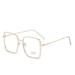 Ltsrll oversized square reading glasses large blue light blocking metal computer glasses glare-free HD glasses (color: transparent size: +0.00)