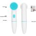 Buy Silicone Facial Cleaning Brush - 2 in 1 Electric Exfoliating Face Cleaner for Deep Skin Cleansing (Blue) - International Shipping Available - Buy Online on GoSupps.com