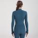 Women's Blue Cropped Workout Jacket - Slim Fit 1/2 Zip Pullover for Running, Yoga - Small - Buy Online on GoSupps.com