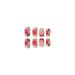 24PCS Medium Square French False Nails with Floral Designs - Nude Pink Acrylic Nail Tips for Women - Glossy Full Cover Press on Nails - Buy Online on GoSupps.com