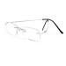 Rimless Titanium Reading Glasses for Men - Women Classic Super Light Retro Readers Frameless Vintage Business Eyeglasses (Silver 3.75 multiplier_x) Silver 3.75 x