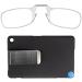 ThinOptics Stainless Steel Slim Wallet with Reading Glasses - Rectangular Black & Clear - International Shipping Available - Buy Online on GoSupps.com