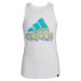 adidas Girls' Sleeveless Lapped Tank Large White