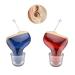 A Pair of CIC Digital Hearing Amplifier Invisible Ear Sound Amplifier ITC Hearing Amplifier Enhancer Wireless Portable For Adults Small and Tiny… (a pair red blue)