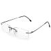 Rongchy Super Light Titanium Nearsighted Short -sighted myopia Work glasses -0.50-6.00 To strengthen men women fashion borderless nearersted glasses -2.5 gray