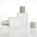 Enslz 50 ml Refillable Frosted Glass Bottle with Lid - Silver | Perfect for Travel & DIY - Buy Online on GoSupps.com