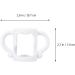 Toyvian 2pcs Silicone Baby Bottle Handles - White Wide Neck Toddler Feeding Bottle Grip for Small Hands - Buy Online on GoSupps.com