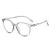 Fuqinqingoz retro computer reader new anti blue light reading glasses anti glare flat light light mirror presbyopia glasses (color: gray size: +100) +100 gray