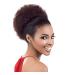 Natural Clip In Afro Hair Bun Jet Black Purple Blue Synthetic Kinky Curly Puff Ponytail Drawstring Extension For Women 1BT33 8inches