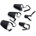 ewinever Dog Muzzles To Prevent Biting 5 PCS Different Sizes for Small Medium And Large Breathable Dog Muzzle with Adjustable Strap Black