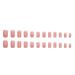 Foccna 24pcs French Tip Pink Fake Nails - LOVE Design Medium Square Glossy False Nail Tips for Women & Girls - Buy Online on GoSupps.com