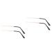 Lalafina 2 pairs of glasses legs Brillen replacement bracket Metal Frame Weren Replacement Universal glasses replacement brake glasses ear glass frame plastic screwdriver sunglasses men and women ros goldx2st 14x3cmx2pcs