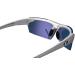 Tifosi Jet Sport Sunglasses - Metallic Silver Frame/Smoke & Blue Lens | Ideal for Cycling, Hiking, Running - Buy Online on GoSupps.com