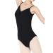 Dance Elite Camisole Leotard For Women - Aurora - Womens Dance Leotard With Moderate Leg And V-Neck Adult L Black