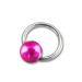 ND24 NailDesign Silver Nail Piercing Creole with Pink Ball | 925 Sterling Silver Nail Art for Fingers & Toes - Buy Online on GoSupps.com