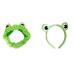 UgyDuky 2 PCS Green Frog Hairbands for Women Wash Hairbands for Thick Hair Hairband Elastic for Girls Turban Headbands for Her Wide Headbands for Women Knot Headband