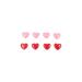 Makeup Replace Box Simple With Mirror Heart-shaped Empty Box Practical Safety Eyeshadow Makeup Box
