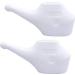 Economy Light-Weight Durable Neti Pot - Handy Compact and Travel Friendly Dishwasher Safe eco Friendly Natural Treatment for Sinus and Congestion-White Set of 2