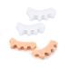 KJ BN Toe Corrector Hallux Valgus Correction for Men and Women 2 Pairs 2 Colors (White Skin Color)