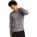 Hanes Men's Long-Sleeve Pack, Cool Dri Moisture-Wicking T-Shirts, Performance Tee, 2-Pack Large Graphite