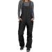 Juaugusep Waterproof Snow Bibs Insulated Bib Overalls Womens Ski Pants Snow Suits Winter Insulated Snow Bibs Black Medium
