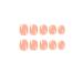 Foccna Super Short Fake Nails - Pink Press on Acrylic Full Cover Oval False Nails for Daily Wear - 24Pcs (Orange) - Buy Online on GoSupps.com
