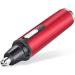 USB Rechargeable Ear & Nose Hair Trimmer | Waterproof Dual Edge Blades for Men & Women | Easy Carry & Clean Razor - Red - Buy Online on GoSupps.com
