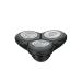 Beper 3 Blades Rechargeable Shaver Head Stainless Steel Black Small