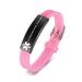 VNOX Medical Emergency Alert for Men Women - Stainless Steel ID Silicone Rubber Adjustable Bracelet Style 1-Pink no needle or bp this arm