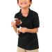 Boys Polo Shirt - Stain Repellant Dress Shirt for Kids School Uniforms, Short Sleeve Pique Polo by The Good Day Lab One Pack Polo 4-5 Black