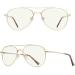 Shop Blue Light Aviator Reading Glasses for Men & Women - Metal Frame Spring Temples Gold Bridge (1.5x) | International Shipping - Buy Online on GoSupps.com