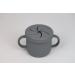 Silleebee Silicone 5-in-1 Sippy training cup 3 lids with straw and handles sip-n-snack for baby and toddler - Buy Online on GoSupps.com