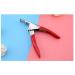 PSGS 2 Colors U-Shaped False Tips Trimmer Manicure Cutter Tool Stainless Steel Acrylic UV Gel False Nail Tip Clipper Scissors (Color : Red)
