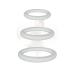 Fitness for at home 3-part well made made of silicone against stress night illuminating for liberating flexibility white soft massage of the muscles very flexible