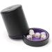 Luck Lab Leather Dice Cup with Lid and 6 Matching White/Purple Dice - Purple Velvet Interior - Ideal for Board Games - Black - Buy Online on GoSupps.com