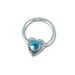 Nail Piercing Heart Silver with Turquoise Stone - 925 Sterling Silver Nail Art for Fingers & Toes - International Shipping - Buy Online on GoSupps.com