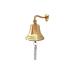 Hanging Ship's Bell Size: 6" H x 4" W x 4" D, Finish: Brass