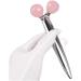 3D Multi-Flour Rose Quartz Face Roller with Stainless Steel Handle - Jade Lift & Firming Massager for Body Back & Arms (Light Red) - Shop Now for Global Shipping - Buy Online on GoSupps.com