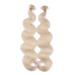 Keratin Bonding Hair Extensions #60 White Blonde 60cm - 25 Strands 100% Remy Real Hair - Easy to Use Wavy Micro Ring Extensions - Buy Online on GoSupps.com
