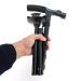 CCBHSJS Walking Stick Elderly Crutches Products Folding LED Lights Cane Sticks Elderly Four-Foot Cane It's so Kind of You Safehappy