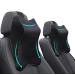 Car Seat Headrest Neck Rest Cushion - Ergonomic Car Neck Pillow Durable 100% Pure Memory Foam Carseat Neck Support - Comfty Car Seat Back Pillows for Neck/Back Pain Relief (Black 2pcs)